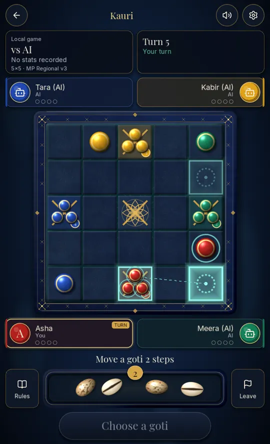 The Peacock Sapphire theme: lapis board with a teal glow
